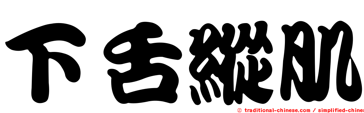 下舌縱肌