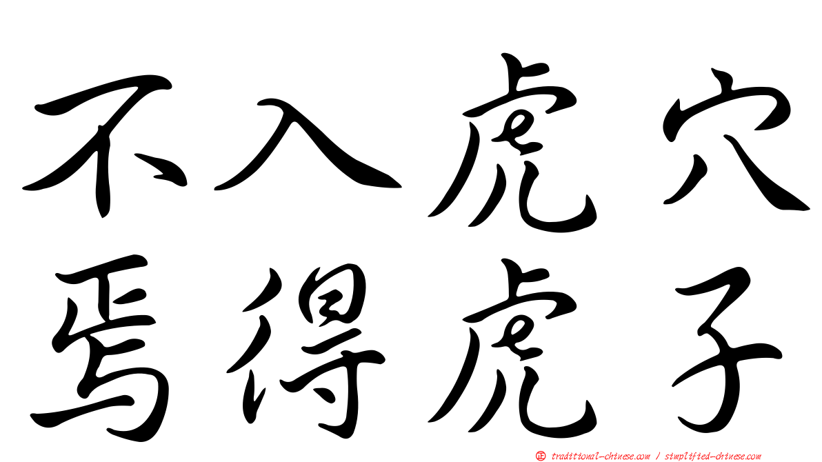 不入虎穴焉得虎子
