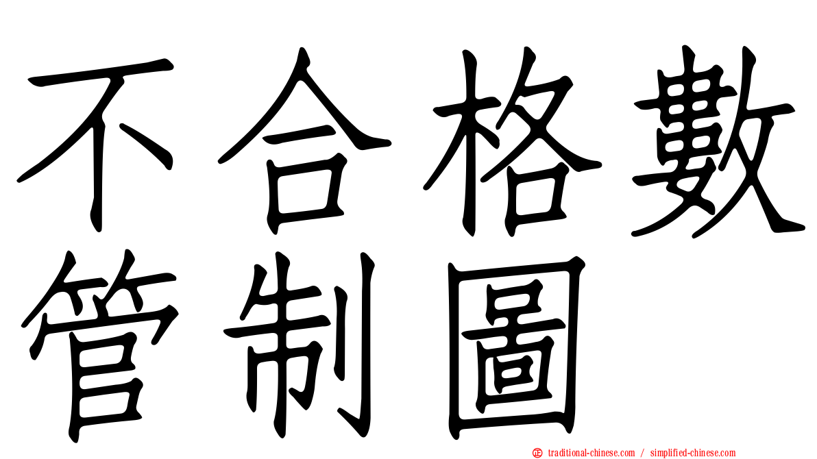 不合格數管制圖