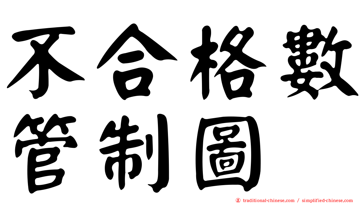不合格數管制圖