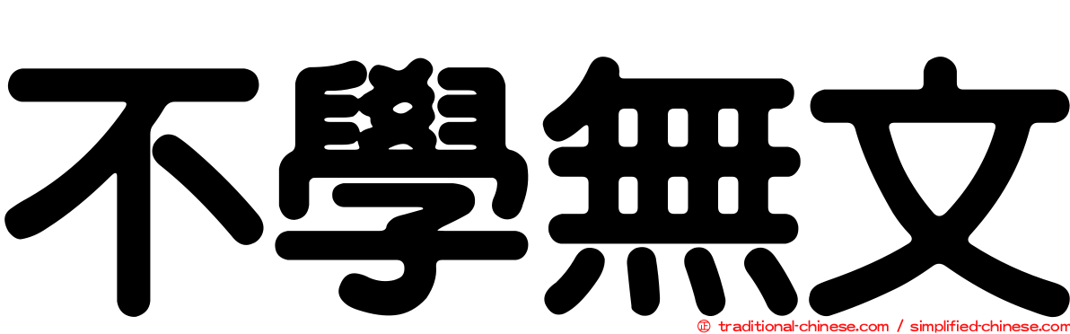 不學無文