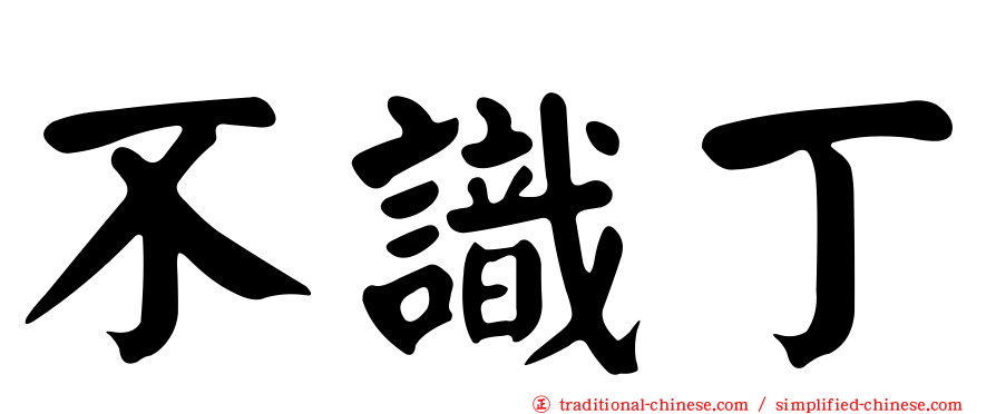 不識丁