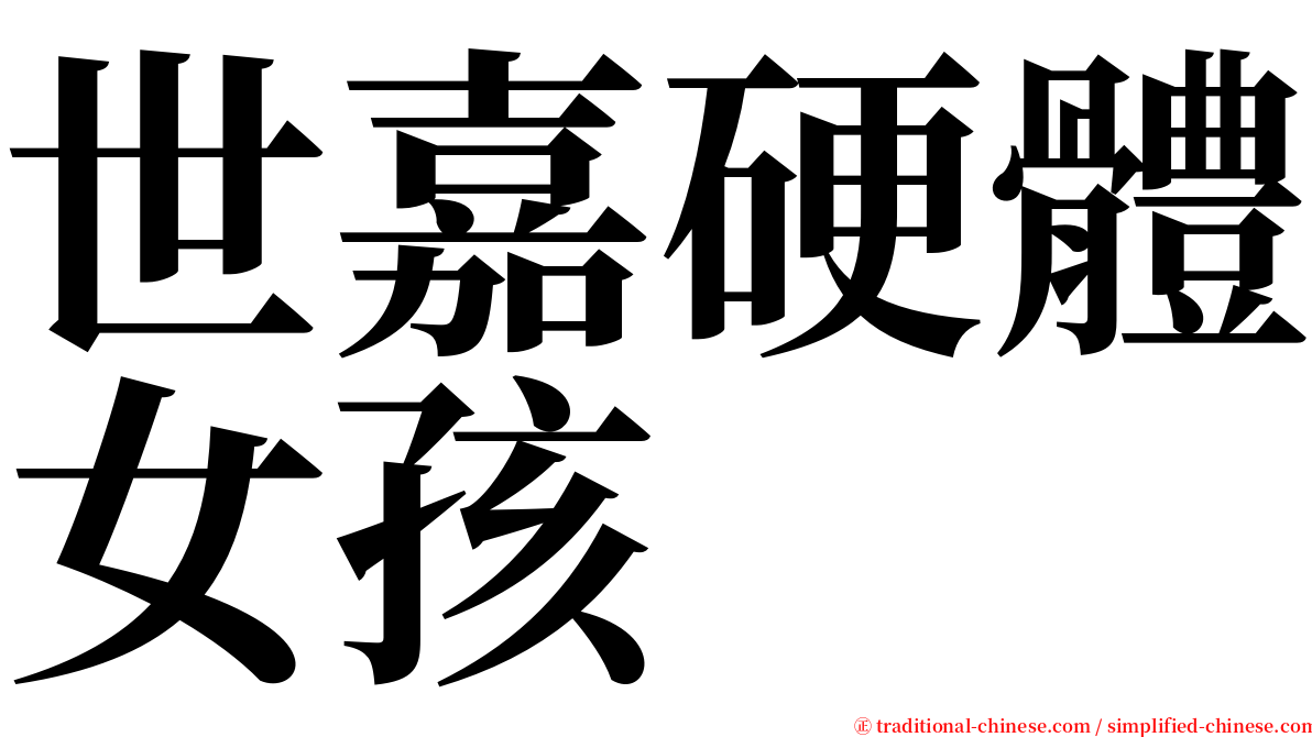 世嘉硬體女孩 serif font
