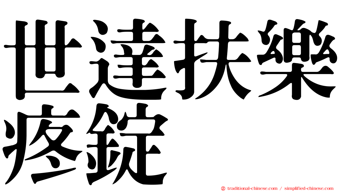 世達扶樂疼錠