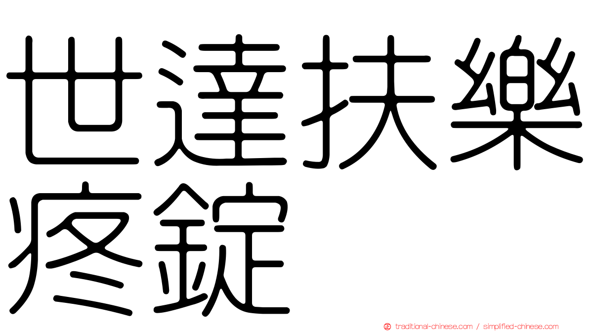 世達扶樂疼錠