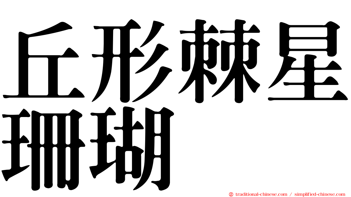 丘形棘星珊瑚