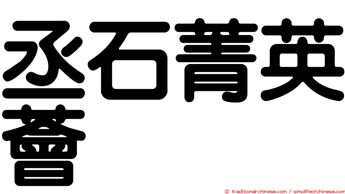 丞石菁英薈
