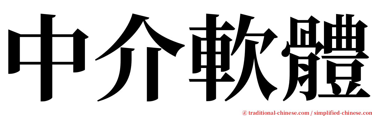中介軟體 serif font