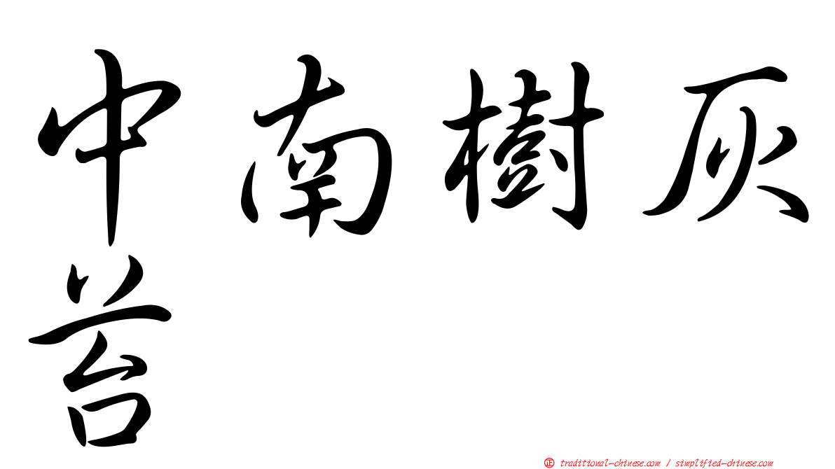 中南樹灰苔