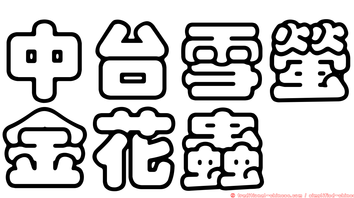 中台雪螢金花蟲