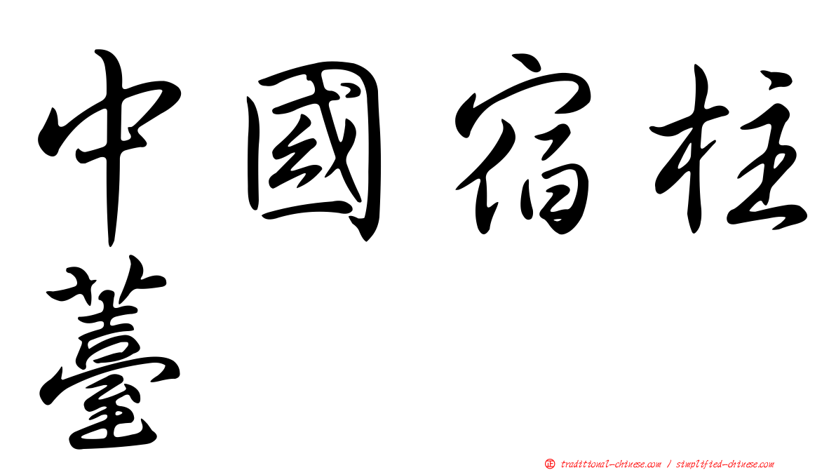 中國宿柱薹