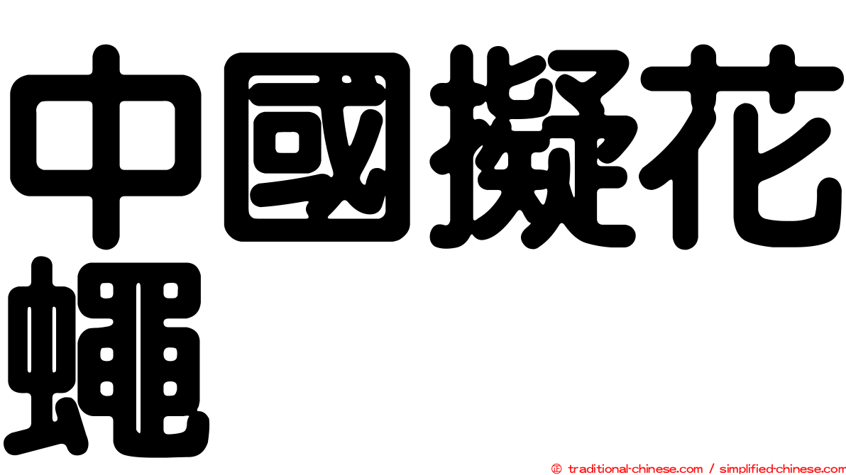 中國擬花蠅