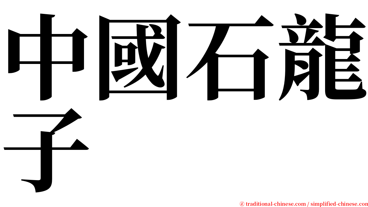 中國石龍子 serif font