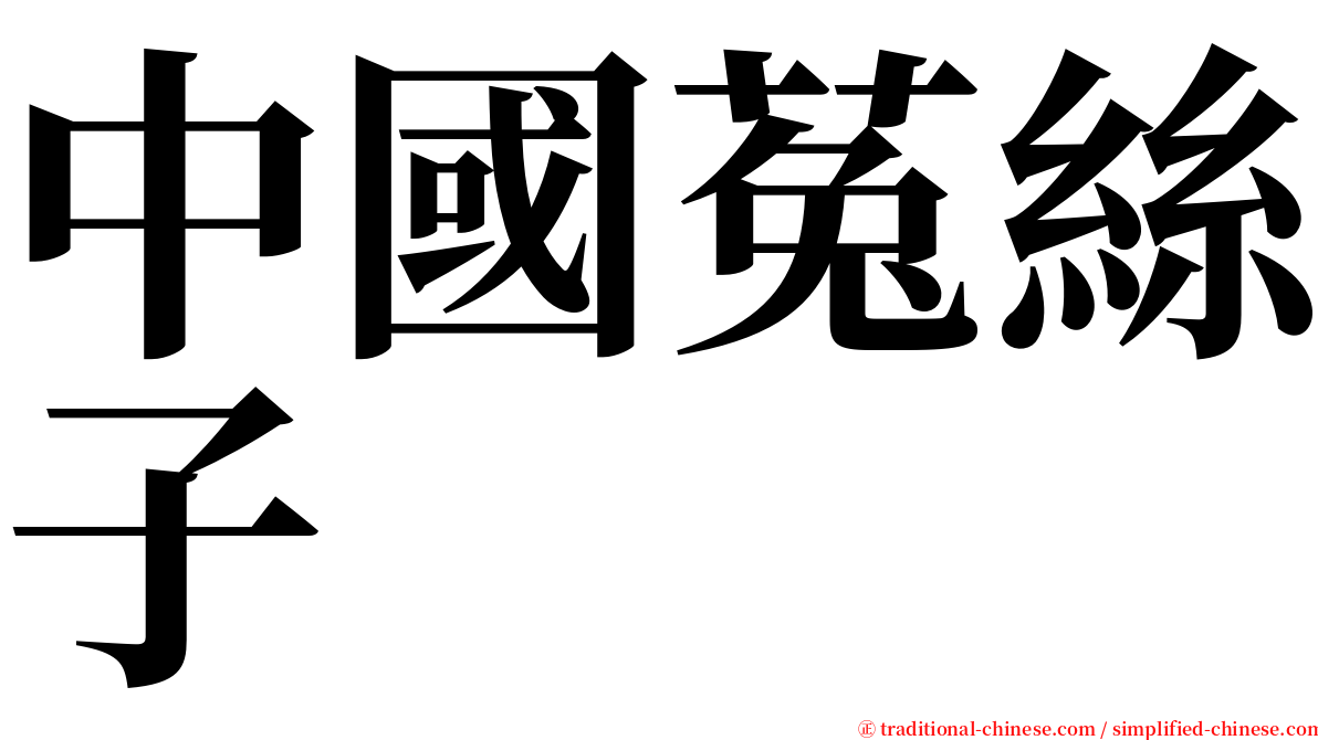 中國菟絲子 serif font