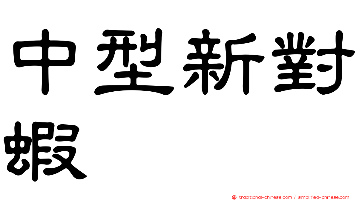 中型新對蝦