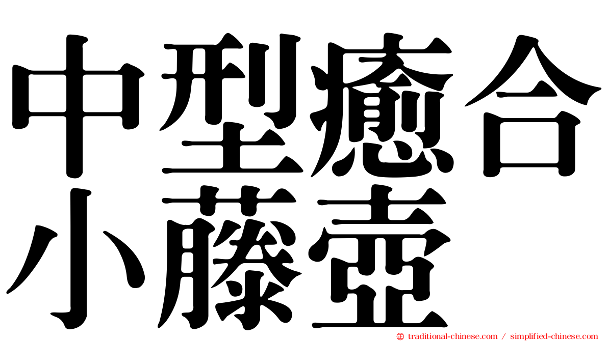 中型癒合小藤壺