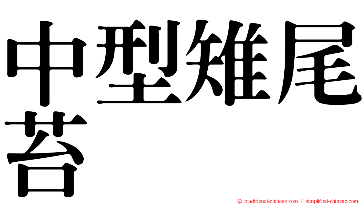 中型雉尾苔