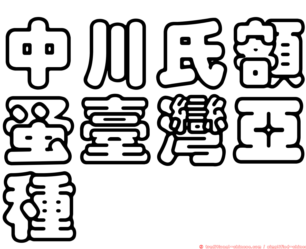 中川氏額蚤臺灣亞種