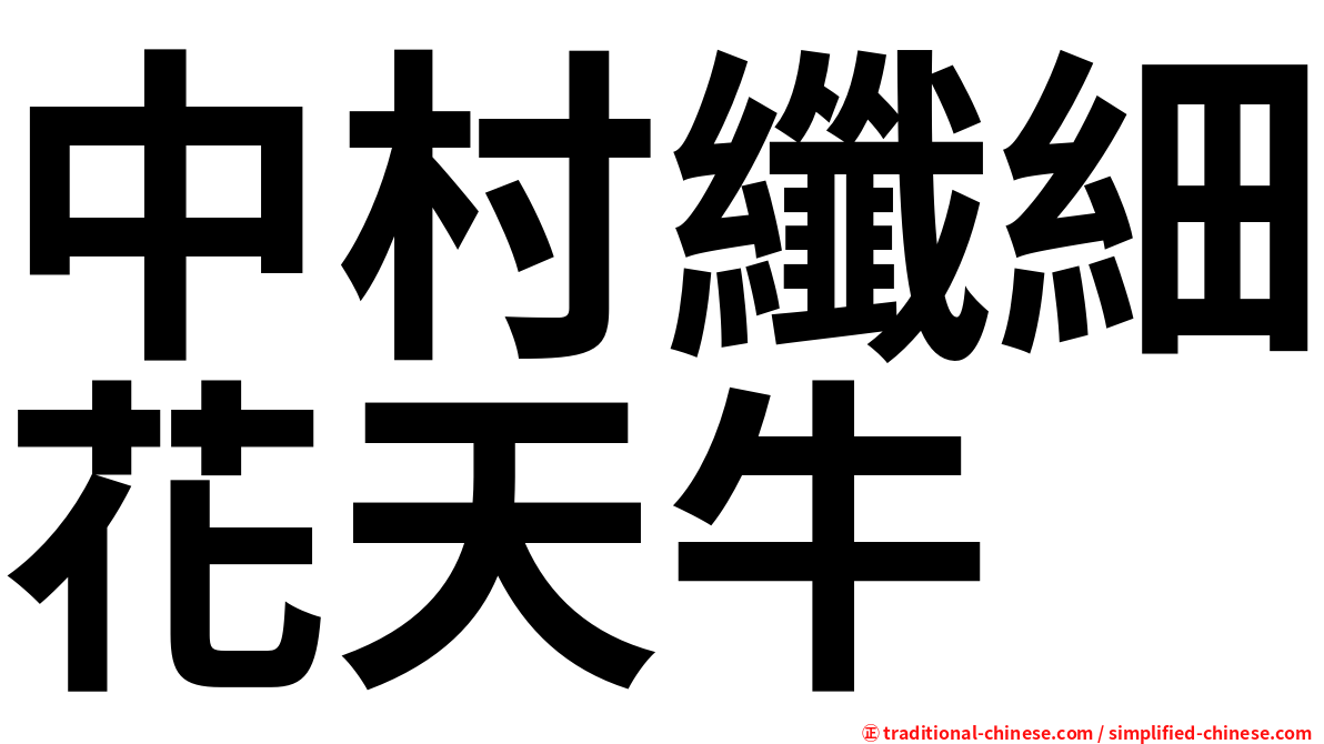 中村纖細花天牛