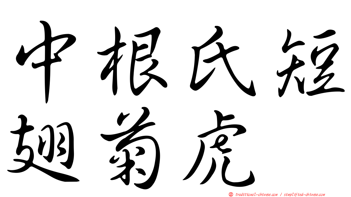 中根氏短翅菊虎