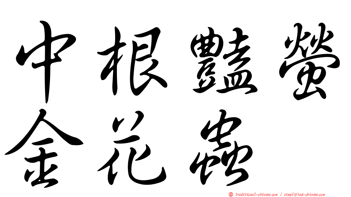 中根豔螢金花蟲