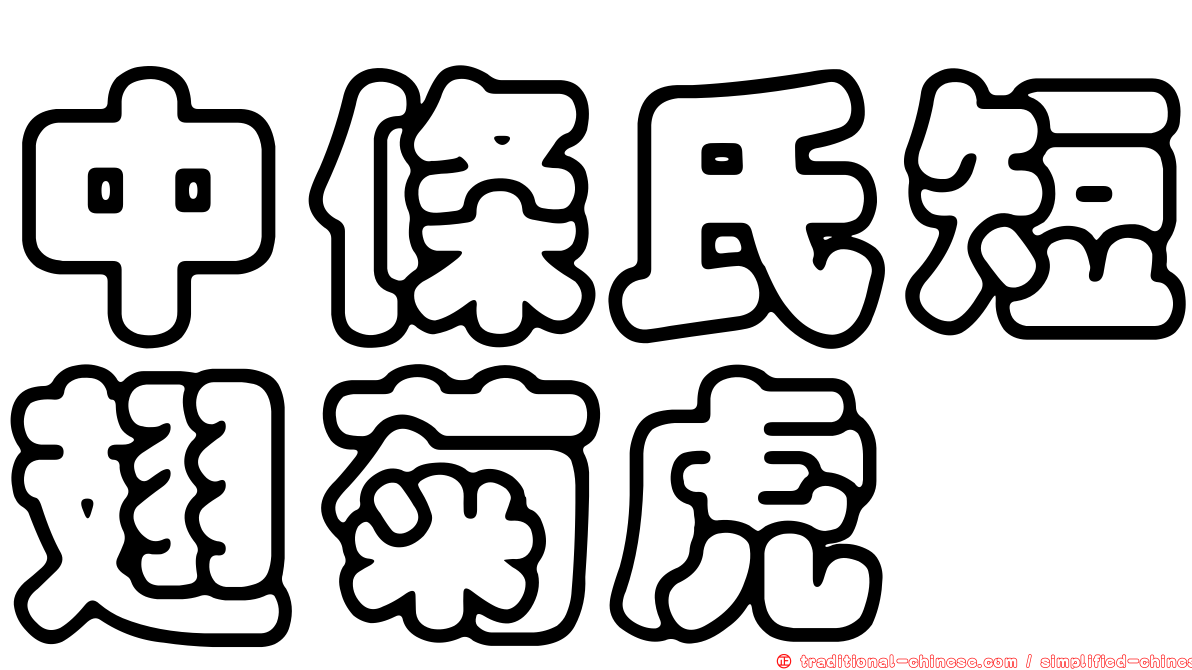 中條氏短翅菊虎