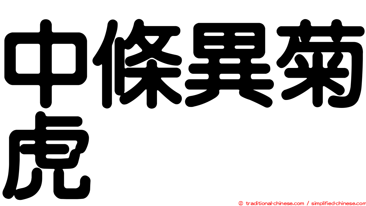 中條異菊虎