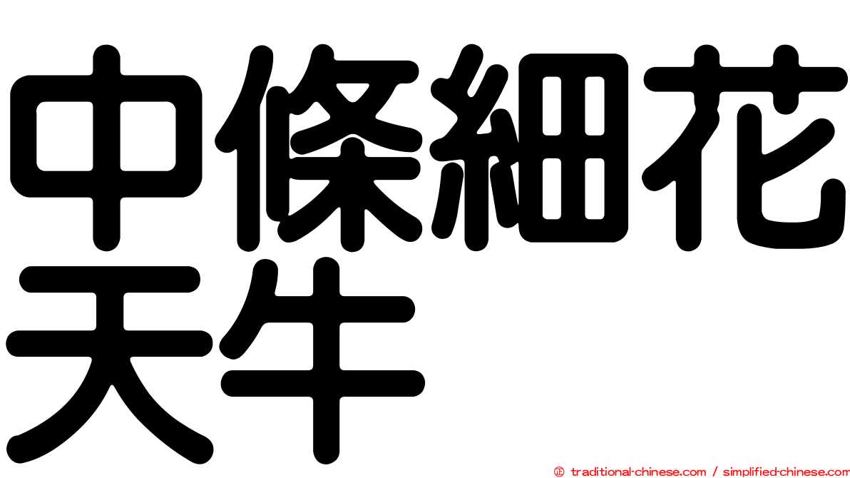中條細花天牛