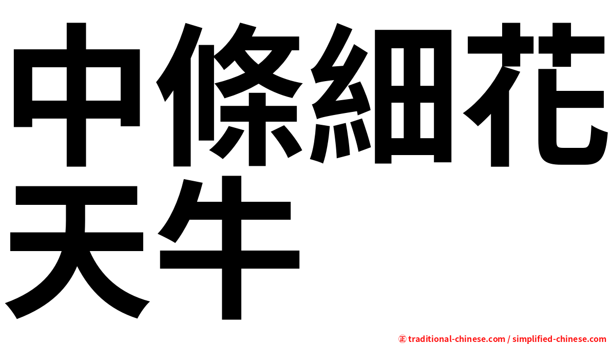 中條細花天牛