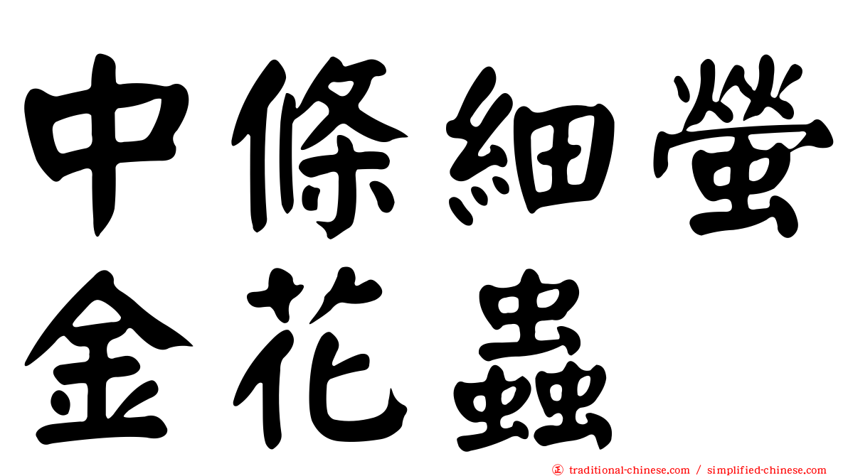 中條細螢金花蟲