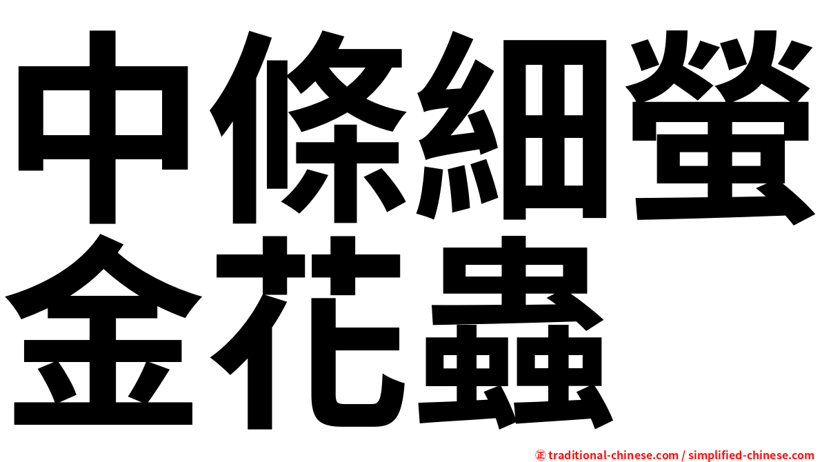 中條細螢金花蟲