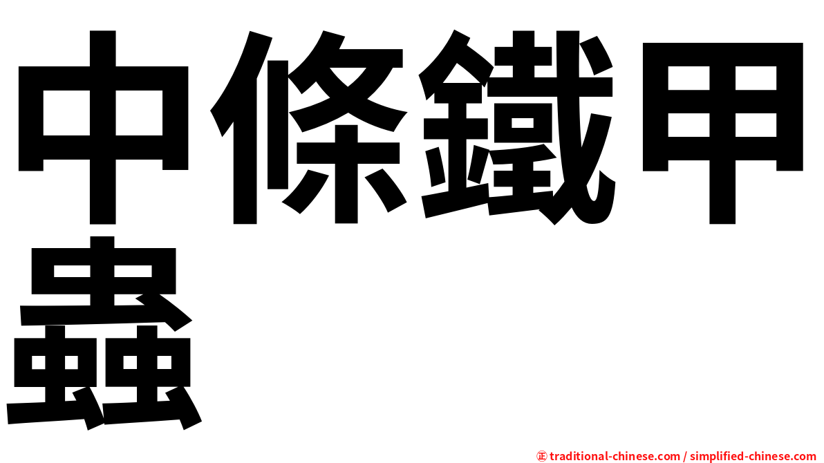 中條鐵甲蟲