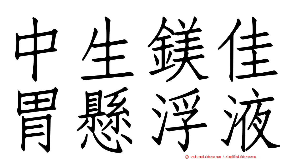 中生鎂佳胃懸浮液