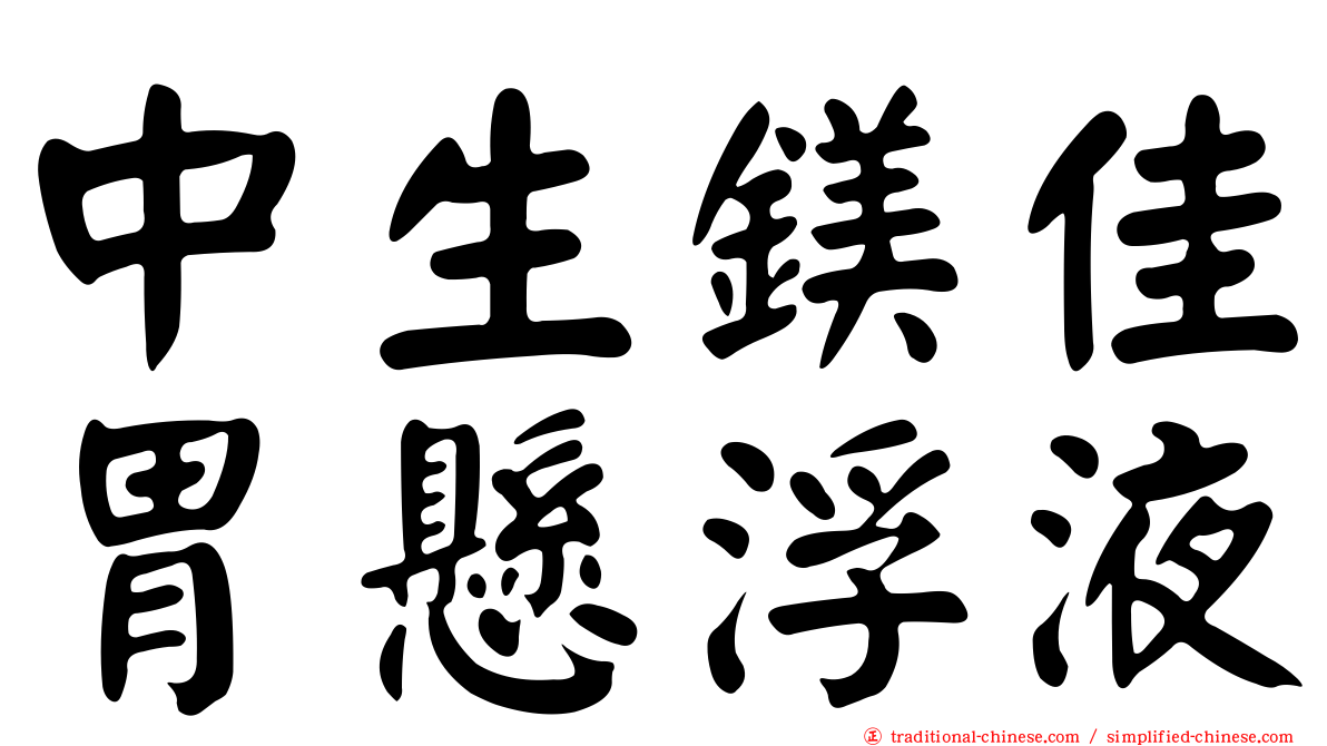 中生鎂佳胃懸浮液