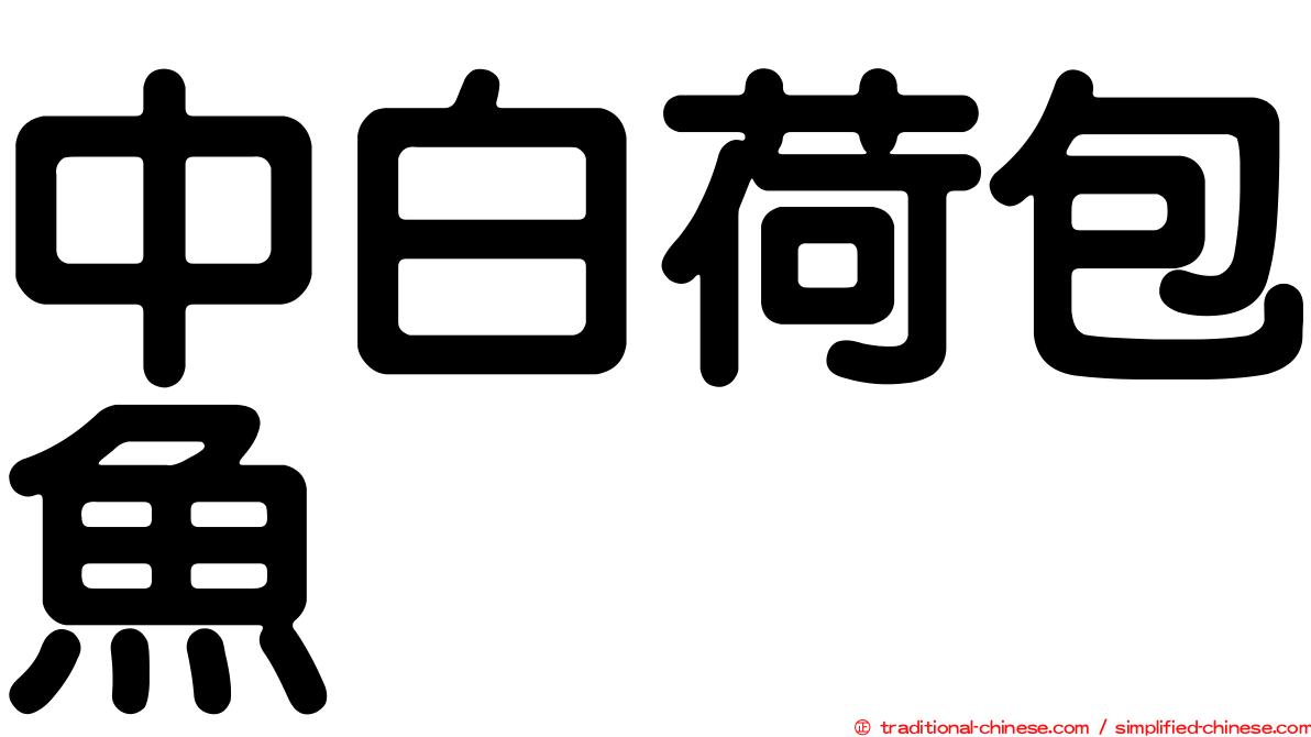 中白荷包魚