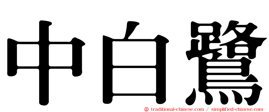 中白鷺