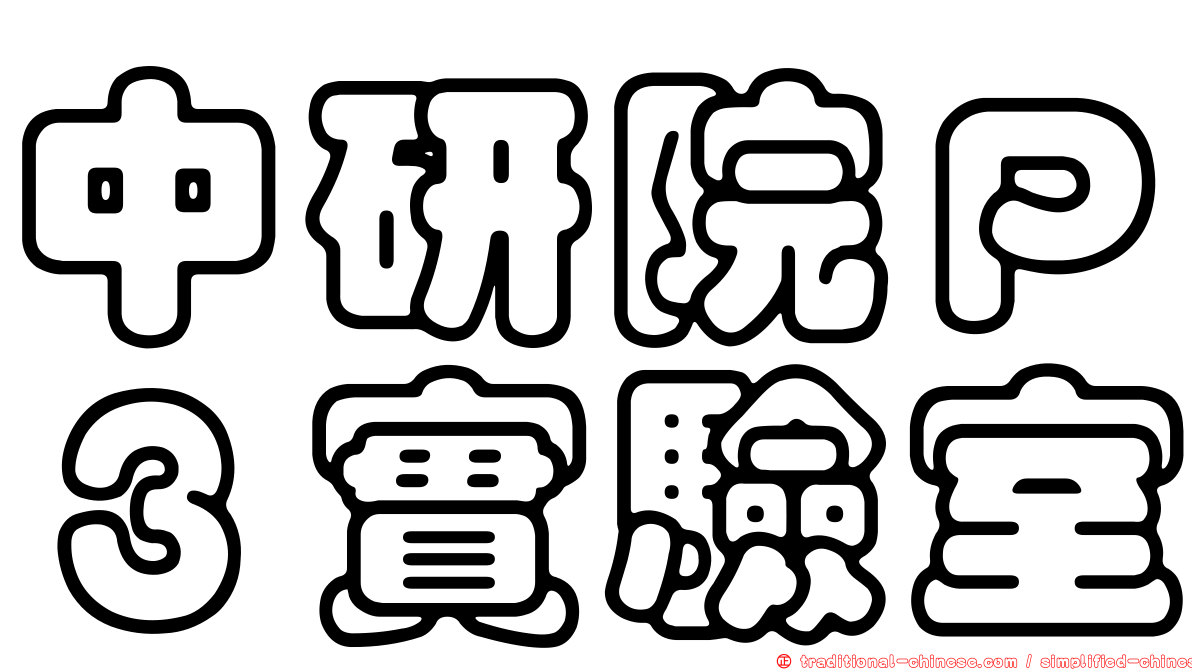 中研院Ｐ３實驗室