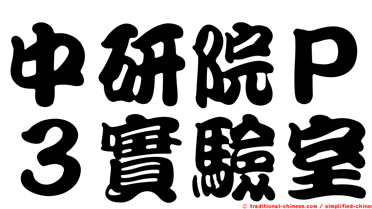 中研院Ｐ３實驗室