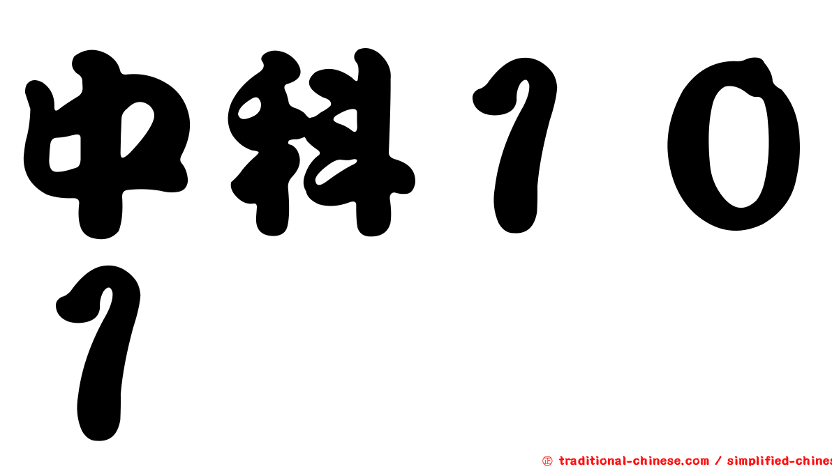 中科１０１