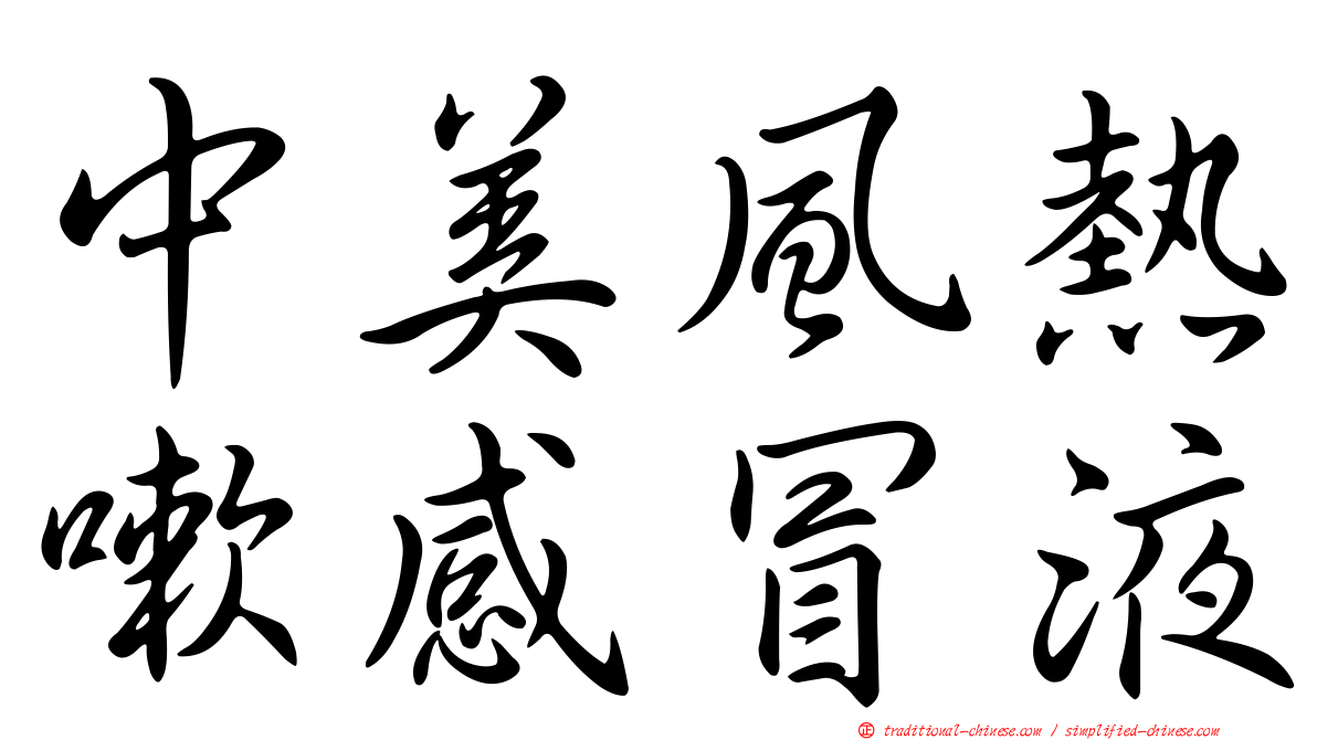 中美風熱嗽感冒液