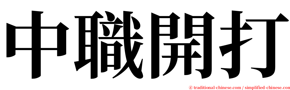 中職開打 serif font