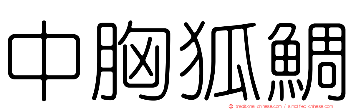 中胸狐鯛