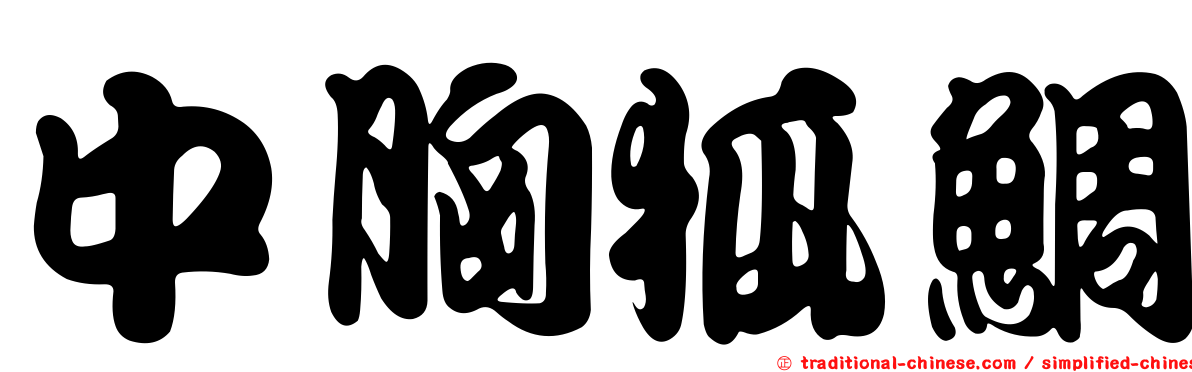中胸狐鯛