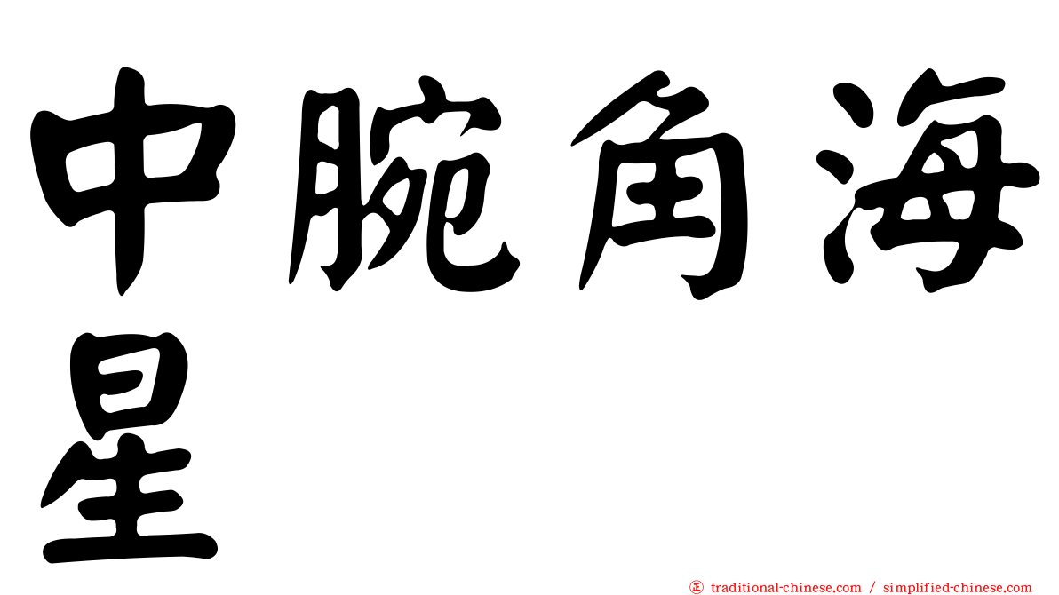 中腕角海星