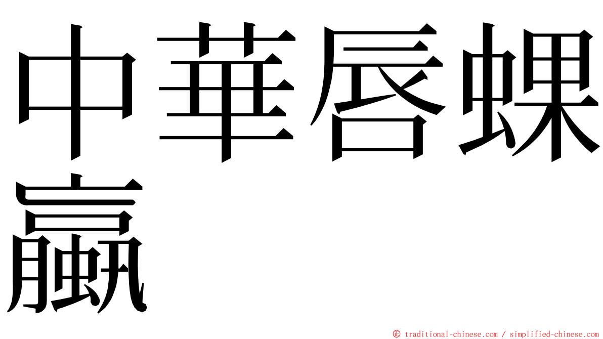 中華唇蜾蠃 ming font