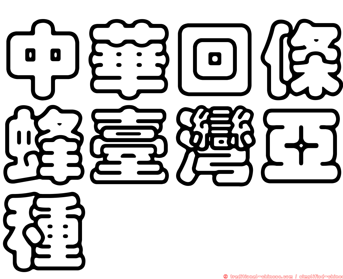 中華回條蜂臺灣亞種