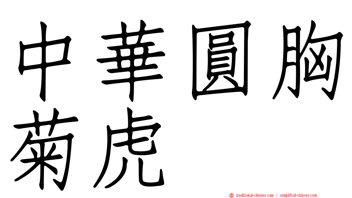 中華圓胸菊虎
