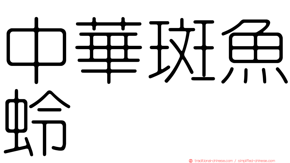 中華斑魚蛉