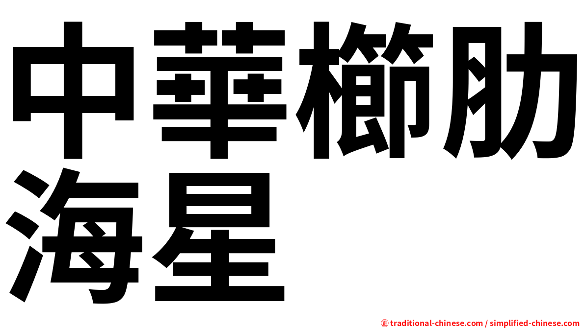 中華櫛肋海星