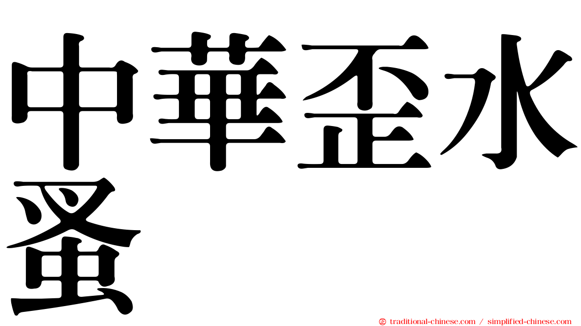 中華歪水蚤